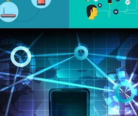 Network Backgrounds 11 design vector