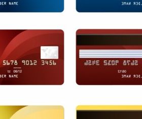 Credit Card two sides Vector Illustration