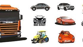 Cool car material vector design