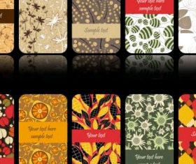 elegant background pattern cards 01 vector graphics