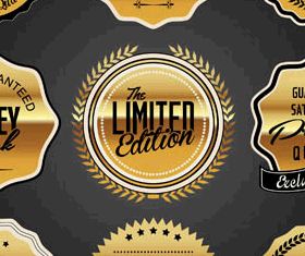 Golden Luxury Labels Set vector