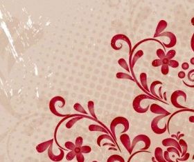 retro flower card 05 vector