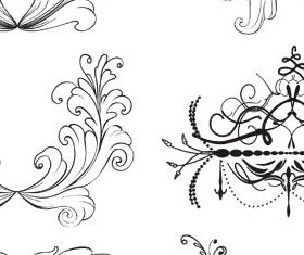 Floral Ornament Elements Mix 15 vectors