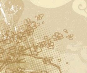 retro flower card 03 vector