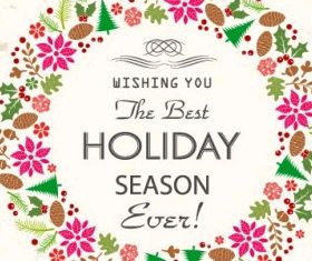 Retro Holiday Card creative vector