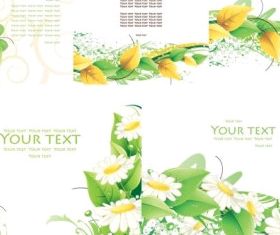 fresh green card graphic vector