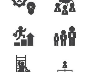 Human Resources Icons Set design vectors
