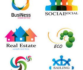 Abstract Business Logotypes vector graphics