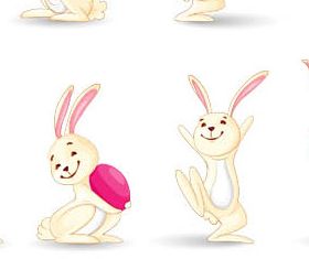 Cartoon Easter Bunnies Illustration vector