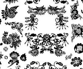 Floral Ornament Elements Mix 14 vector