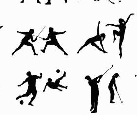 Silhouettes sportsmen 3 vector