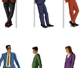 Cartoon Business People 2 set vector