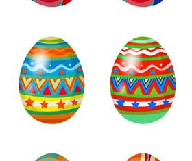 Easter Shiny Eggs 3 vector set