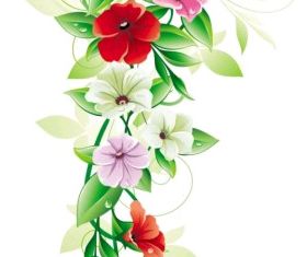 beautiful flowers 01 vector