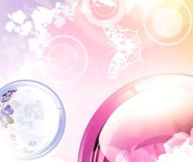 Beautiful flowers background 04 vector graphics