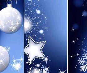 christmas background banner vector set