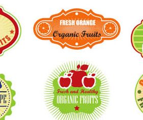 Natural Food Labels vector