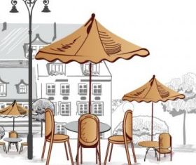 roadside cafes 02 design vector