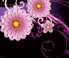 fashion floral background 04 vector