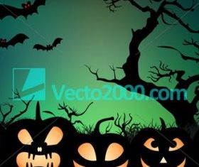 Halloween night background vector