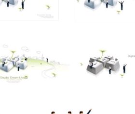 business people vector set