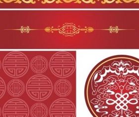 chinese style pattern design vector
