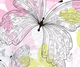 beautiful butterfly pattern 02 shiny vector