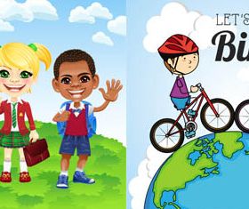 Backgrounds with Children 4 vector