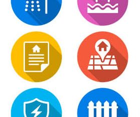 Real Estate Icons Set creative vector