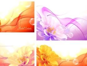 background with flowers dream vector