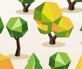 Abstract Trees Set vector