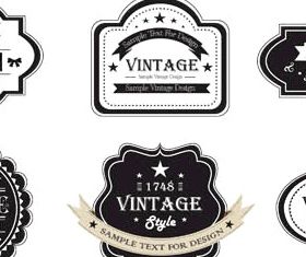 Black Sale Labels free vector
