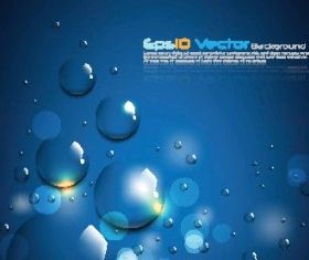 blue water drops background 2 vector