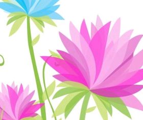 Vibrant Abstract Flowers Illustration vector