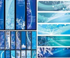 Blue Christmas banners background Illustration vector