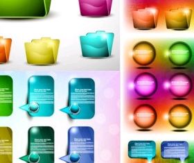colorful web design elements vector