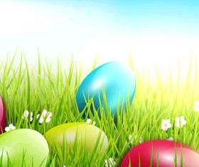 Easter Backgrounds 2 vectors graphic