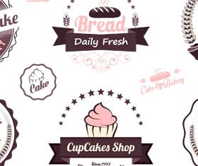 Food Vintage Bakery Labels vector