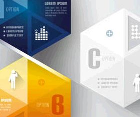 3D Infographics Backgrounds 4 vector