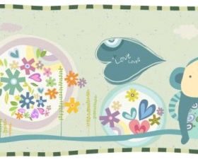 cartoon animal prints vectors graphics