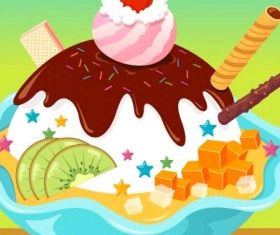 cartoon ice cream vector graphics