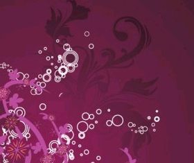 Beautiful purple floral background vector