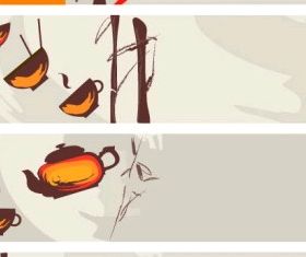 bamboo theme banner Illustration vector