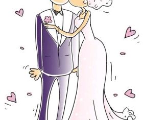cartoons wedding elements 01 vector