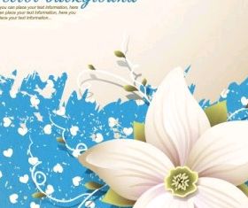 flowers shading background 03 vector design