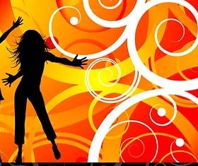 female characters silhouette vectors graphics