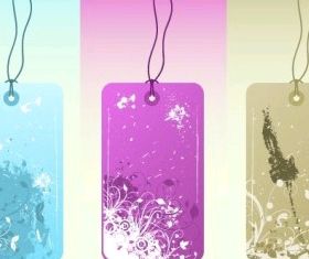 Flower Labels graphic vector