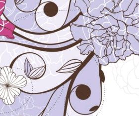 seamless floral background 5 vectors