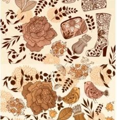 female flower pattern vector