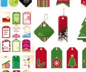 exquisite christmas labels vector